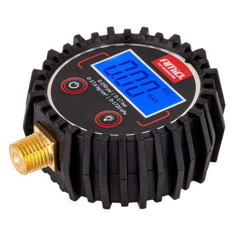 Manometru Digital Presiune Anvelope, 0-17 Bar 0-250 PSI, Carcasa Cauciuc Protectie, Citire Rapida, Display Digital Iluminat, Precizie [8]