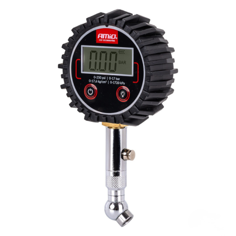 Manometru Digital Presiune Roti, 0-17 Bar 0-250 PSI, Cap Rotativ 360 Grade, Valva Eliberare Aer, Ecran LCD Iluminat [5]