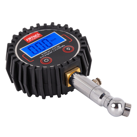 Manometru Digital Presiune Roti, 0-17 Bar 0-250 PSI, Cap Rotativ 360 Grade, Valva Eliberare Aer, Ecran LCD Iluminat [8]