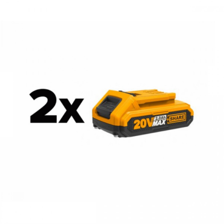 Masina de gaurit si insurubat cu percutie + 2 acumulatori 20v [3]