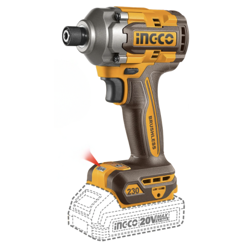 Masina de insurubat cu impact, 20V, motor fara perii, 230 Nm, 2 acumulatori 2.0Ah, 3 trepte viteza, mandrina hex 1/4 inch [1]