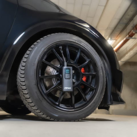 Pistol umflat roti cu acumulator 4000mAh, portabil, fara fir, 10 bari, display digital, USB-C [2]