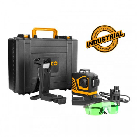 Nivela laser multi-linie, 3D, cu valiza, baterii reincarcabile + suport universal [15]