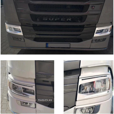 Ornamente, pleoape faruri Scania Next Generation, set stanga si dreapta, design sportiv [3]