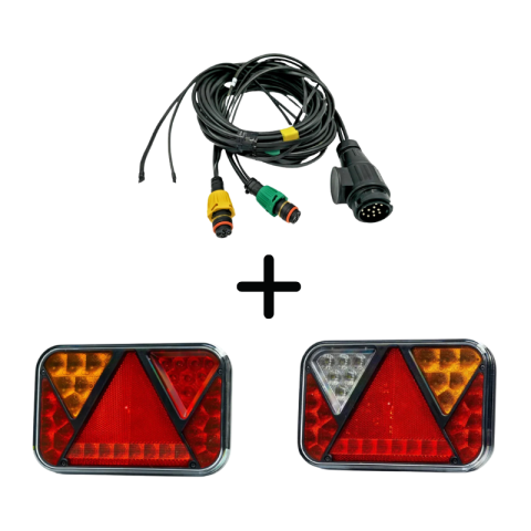 Pachet iluminare remorca FT-270 L NT LED O PM BAJONET + FT-270 P NT LED O COF BAJONET – triple + cablaj 12m, 13Pini [1]