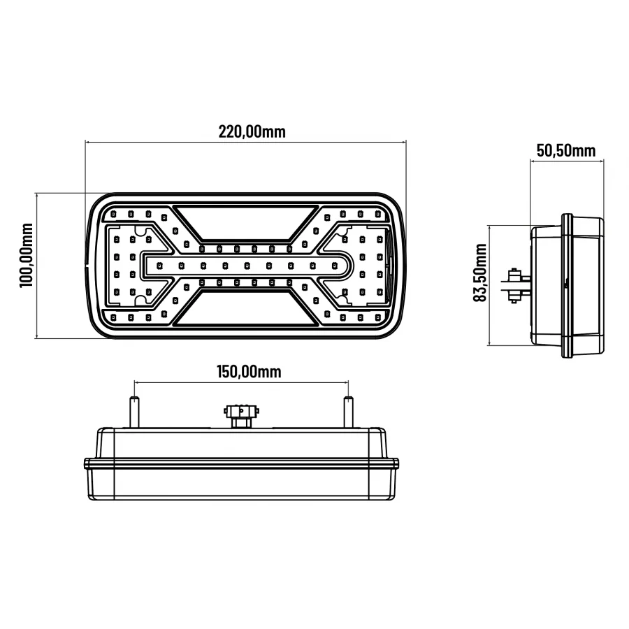 Pachet iluminare remorca L2428 – triple + cablaj 7m, 7Pini [10]