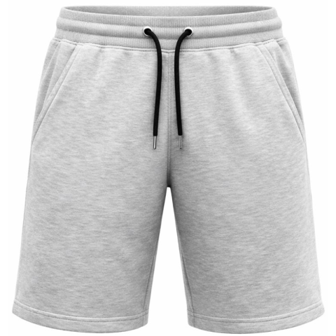 Accesorii si Echipamente Auto - Pantaloni scurti trening barbati, talie elastica cu snur, buzunare laterale, gri melange, S-3XL