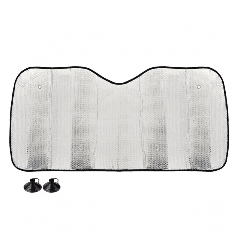 Parasolar Auto Parbriz 150x80cm, Argintiu, Cu Bule PE - Protectie Solara