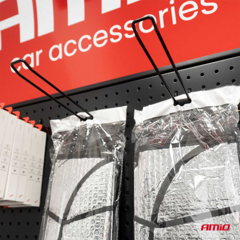 Parasolar Auto Parbriz 150x80cm, Argintiu, Cu Bule PE - Protectie Solara [3]