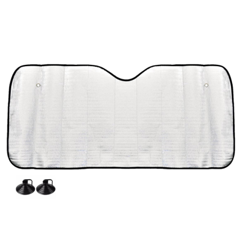 Parasolar Auto pentru Parbriz Fata, 150 x 80cm, Folie Reflectorizanta Argintie cu Spuma, EPE