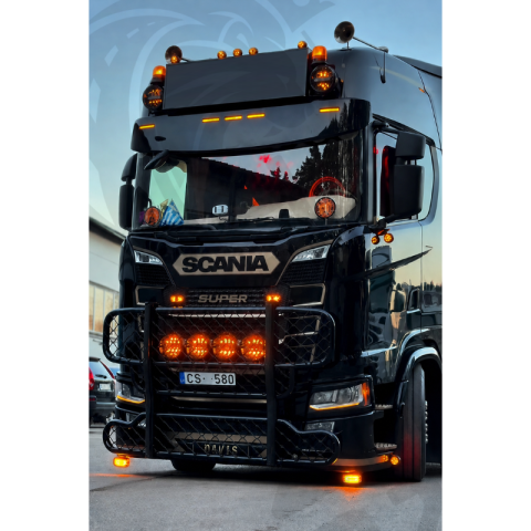 Parasolare Camion – Cabina si Accesorii - Parasolar pentru SCANIA NG S&R 2016-, kit montaj inclus, decupaje pentru 5 lampi de gabarit, adancime 39 cm
