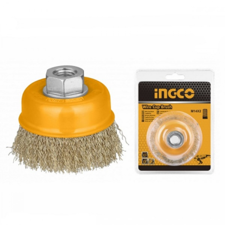 Perie sarma rotativa cupa 100mm - INGCO  WB11001 [1]