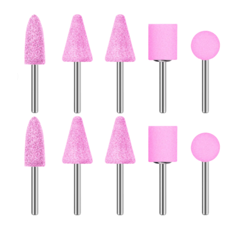 Pietre de slefuit, set 10 bucati, tija 3mm, biax, mini polizor, accesorii scule [1]