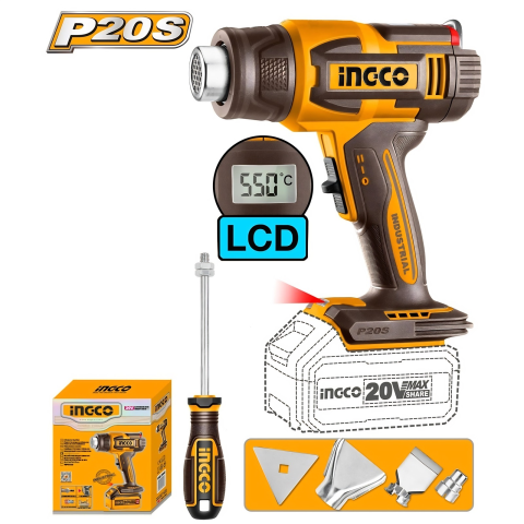 Noutati - Pistol aer cald 20V cu LCD, 30-550C, P20S