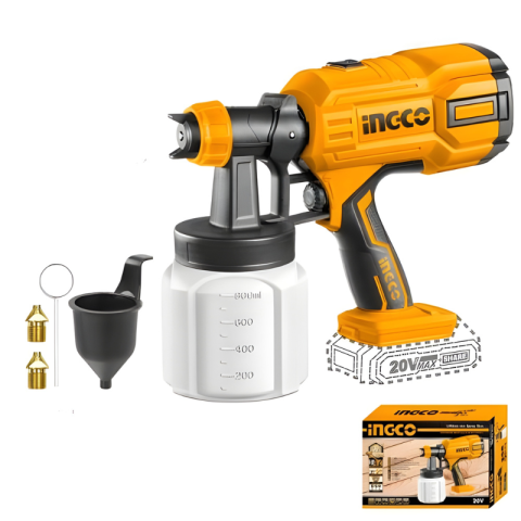 Scule electrice - Pistol de vopsit cu acumulator, 20V 800 ml, min 2 duze cupru