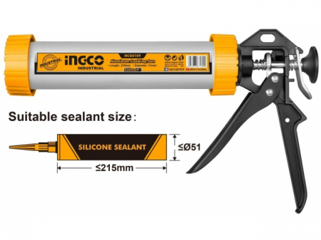 Pistol silicon, tub aluminiu, 235mm [1]
