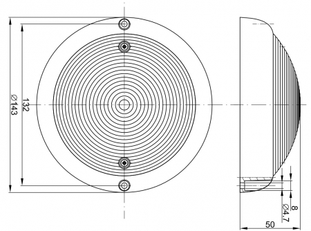 Plafoniera cu LED Auto, doua intensitati lumina - Fristom FT-160 B W LED [2]