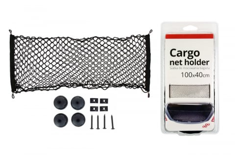Accesorii si Echipamente Auto - Plasa Fixare Marfa Auto cu Buzunar si Suporturi, 100x40 cm