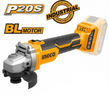 Polizor unghiular cu 2 acumulatori, Li-Ion, 20 V, 4 Ah, motor fara perii [4]