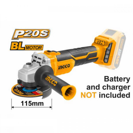 Polizor unghiular pe acumulator 20v, motor fara perii, 115mm [1]