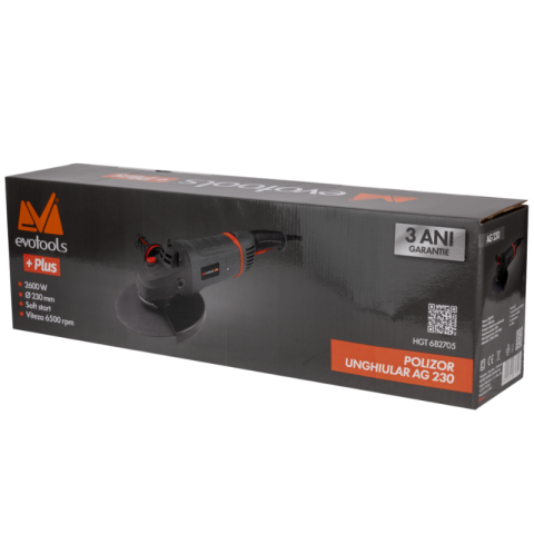 Polizor Unghiular Mare, Putere 2600 W, Disc 230 mm, Turatie 6500 rpm, Soft Start, Profesional [3]