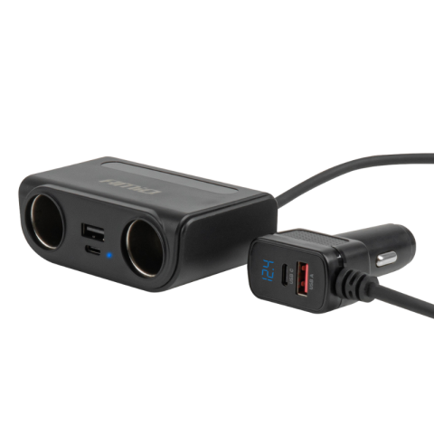 Prelungitor bricheta auto, 120W cu 2 prize, USB-C, USB-A [3]