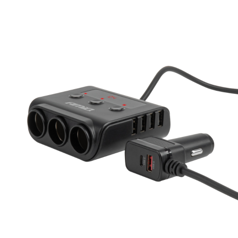 Prelungitor bricheta auto, 180W cu 4 USB si afisaj LED [4]