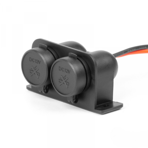 Priza Dubla Bricheta Auto Ermetica, 12V/24V [3]