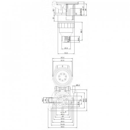Priza electrica 7 pini, EBS, 24V - Truck LED E1217 [6]
