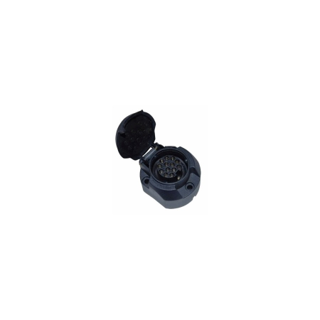 Priza electrica remorca 13+1 pini nichelati, mama, 12V - Truck LED  G-13-C [4]