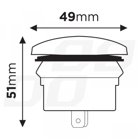 Priza USB Dubla Incastrabila Auto/Barca, Impermeabila, LED Rosu, 12V/24V [3]