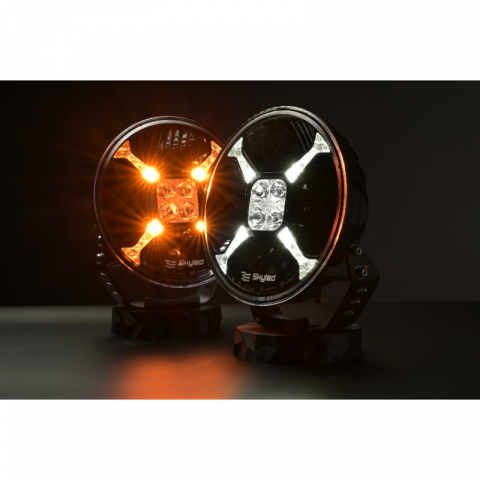 Proiector camion, offroad Cosmo Flash 9X, 11000Lm, 120W, 12/24V, 22.8cm, pozitie alba / portocalie, si stroboscop [4]