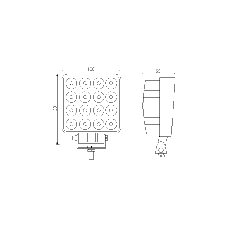 Proiector de lucru, 43w, 12/24V, marşarier - Truck LED  L0081 [2]