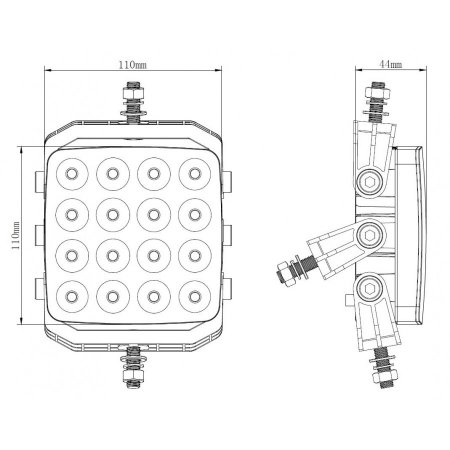 Proiector de lucru, 48w, 12/24V, marşarier - Truck LED  L0151 [7]