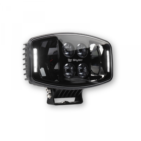 Proiector FULL LED, Jumbo Oculus, DRL, 90W, 24.7cm, 6000K, 8500Lm, 12/24V, cu pozitie alb/portocaliu [6]