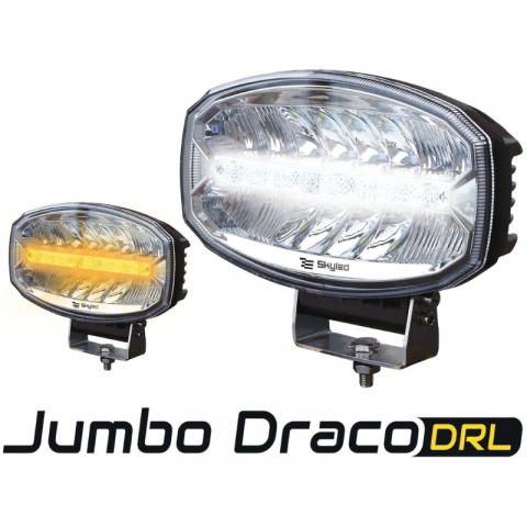 Proiectoare Full LED - Proiector FULL LED Spot, SKYLED Jumbo Draco DRL 80W, 24.2cm cu pozitie alb/portocaliu si faza