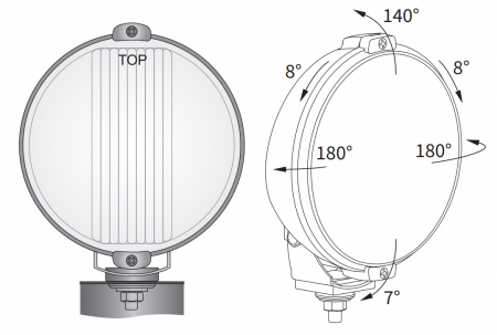 Proiector Halogen cu pozitie TIR Rotund HO2 - Wesem HO2.15160 [2]
