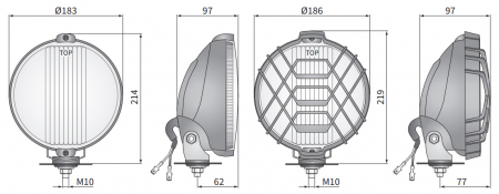 Proiector Halogen cu pozitie TIR Rotund HO2 - Wesem HO2.15160 [1]