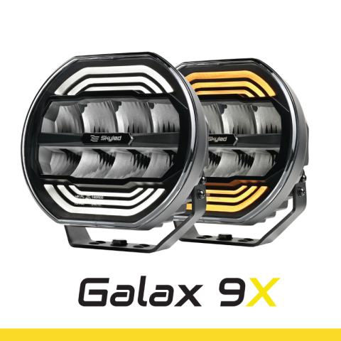 Proiectoare suplimentare, Camion, Off Road - Proiector LED Auto, Galax 9X FI227, 100W, Lumina de Pozitie Alba si Portocalie