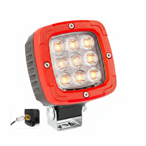 Proiector LED auto lucru, 4100 lumeni, diode CREE, fascicul focalizat, mufa Deutsch, 12-24V
