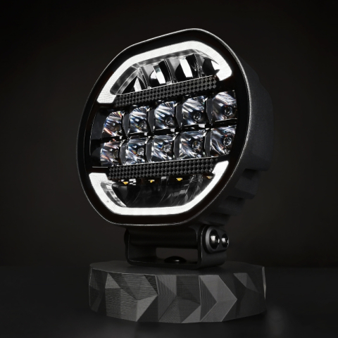 Proiector LED Auto, Scallop 7X 90W, Diametru 17,8cm, Lumina Pozitie Dinamica Alb-Portocaliu, Faza Lunga, Omologare ECE R149, Accesorii 4x4 Offroad [15]