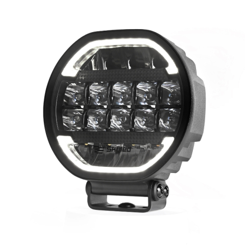 Proiector LED Auto, Scallop 7X 90W, Diametru 17,8cm, Lumina Pozitie Dinamica Alb-Portocaliu, Faza Lunga, Omologare ECE R149, Accesorii 4x4 Offroad [2]