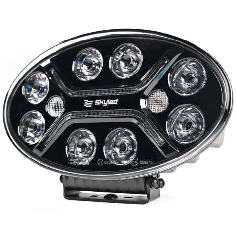 Proiector LED auxiliar Jumbo Ovum Flash, 82W, 12/24V, lumina drum, stroboscop portocaliu [6]