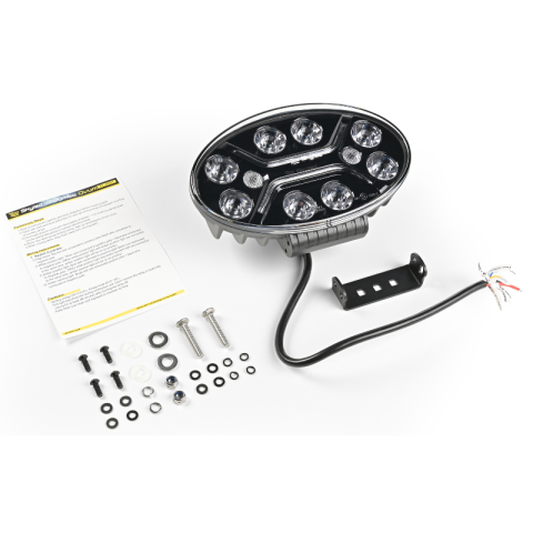 Proiector LED auxiliar Jumbo Ovum Flash, 82W, 12/24V, lumina drum, stroboscop portocaliu [3]