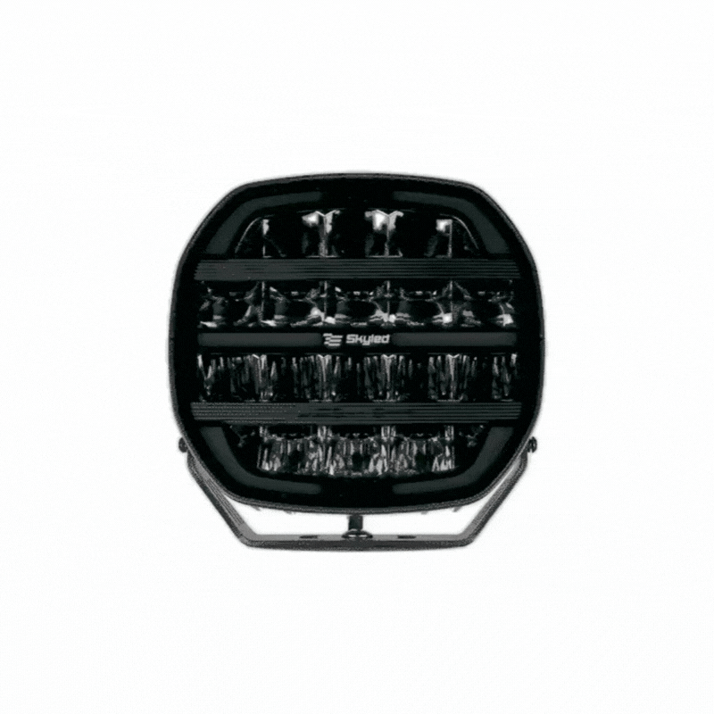 Proiectoare suplimentare, Camion, Off Road - Proiector LED auxiliar Moai 9X Black, 162W, 12/24V, Combo Beam, pozitie alba si portocalie, 5000K, IP68, pentru camioane, 4x4 si utilaje