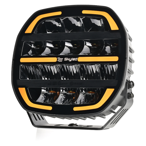 Proiector LED auxiliar Moai 9X Black, 162W, 12/24V, Combo Beam, pozitie alba si portocalie, 5000K, IP68, pentru camioane, 4x4 si utilaje [13]