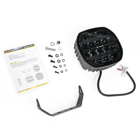 Proiector LED auxiliar Moai 9X Black, 162W, 12/24V, Combo Beam, pozitie alba si portocalie, 5000K, IP68, pentru camioane, 4x4 si utilaje [8]