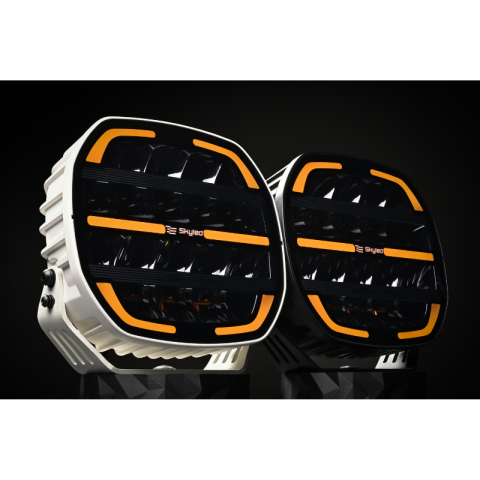 Proiector LED auxiliar Moai 9X Black, 162W, 12/24V, Combo Beam, pozitie alba si portocalie, 5000K, IP68, pentru camioane, 4x4 si utilaje [14]