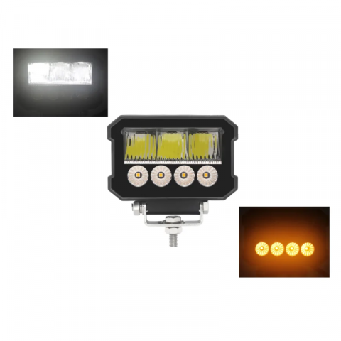 Lumini, Becuri, Proiectoare - Proiector LED cu stroboscop, 12/24V, 1600LM, 11.29 x 7.42cm