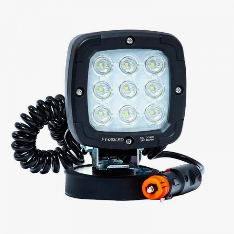 Proiectoare de lucru, marsarier si ceta - Proiector LED de lucru cu magnet, 12/24V, 14.20cm, cablu spiralat 7.8m, 650lm